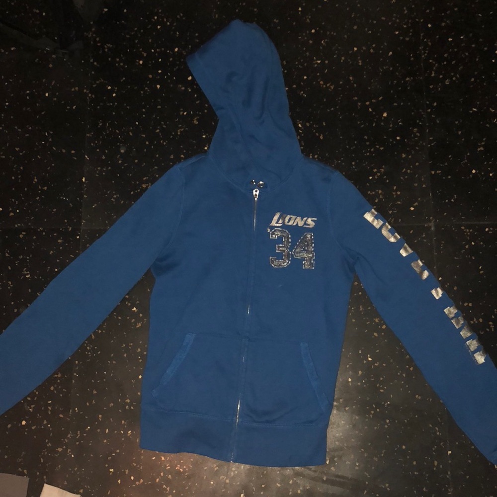 Detroit lions pink zip up